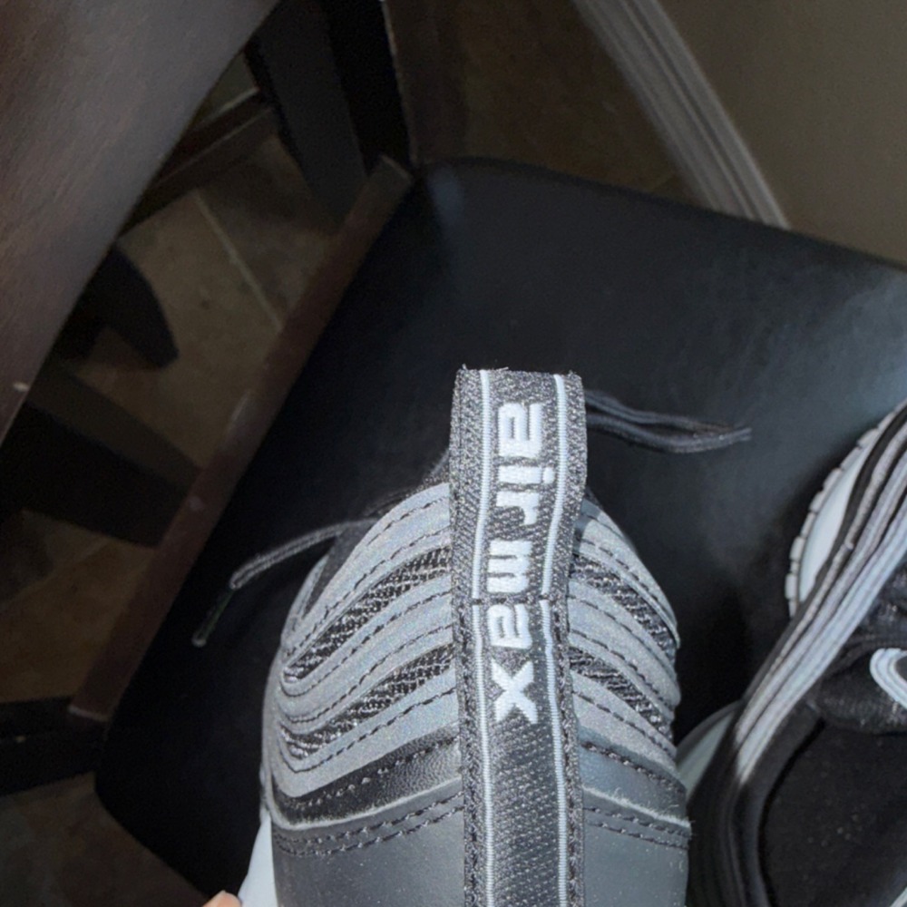 Nike Air Max 97 GS Black White Unisex Kids Athletic Shoes 7Y/Women 8.5 - Picture 5 of 10
